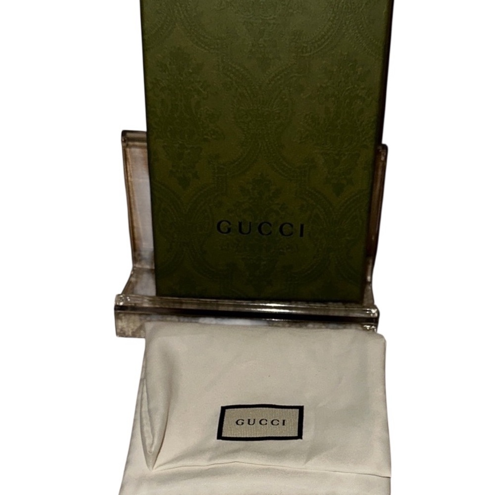 Gucci Brown Heart Monogram Coin Pouch box & dust bag - Picture 2 of 8